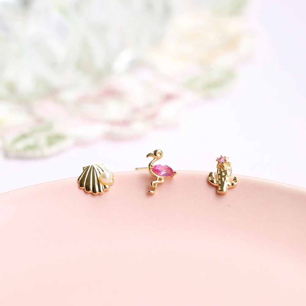 Cactus shell earrings