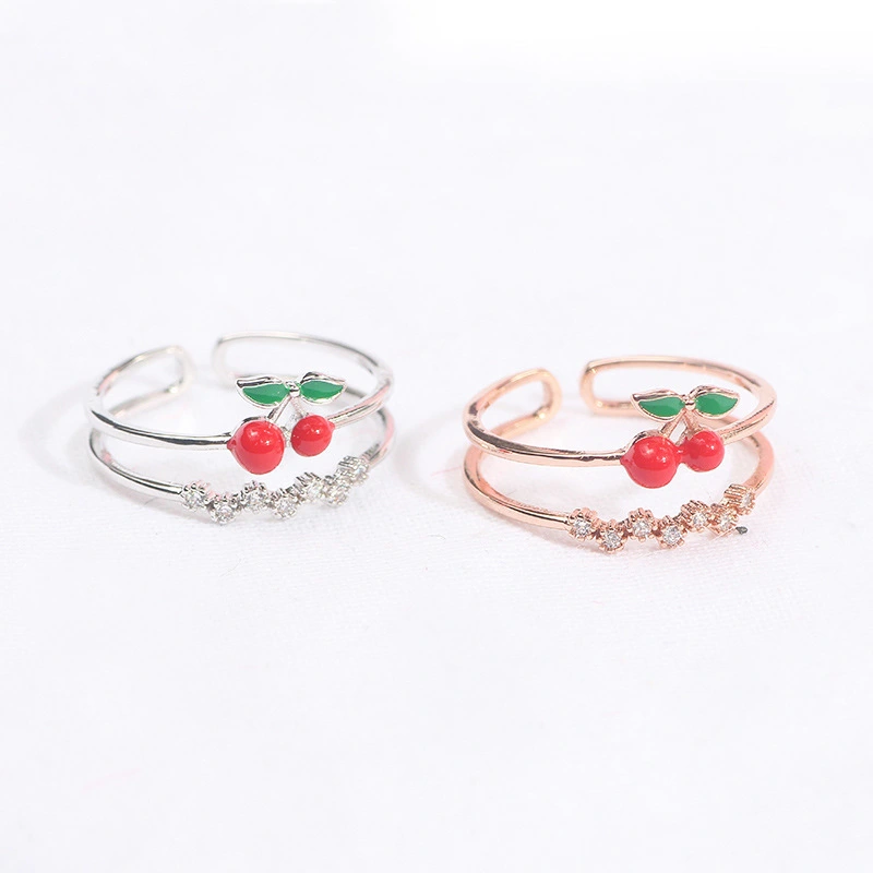 Sweet and lovely dripping cherry ring