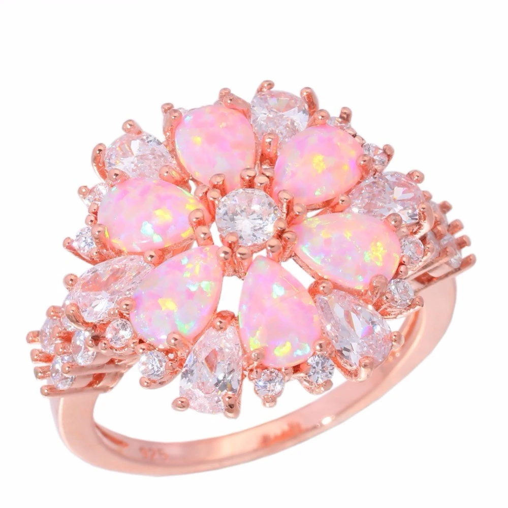 Pink Orpel Flower Ring