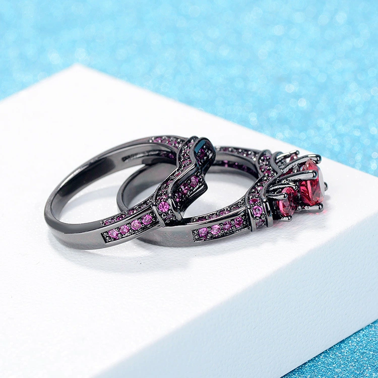 Popular black gold ring