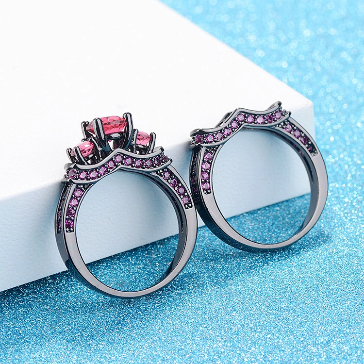 Popular black gold ring