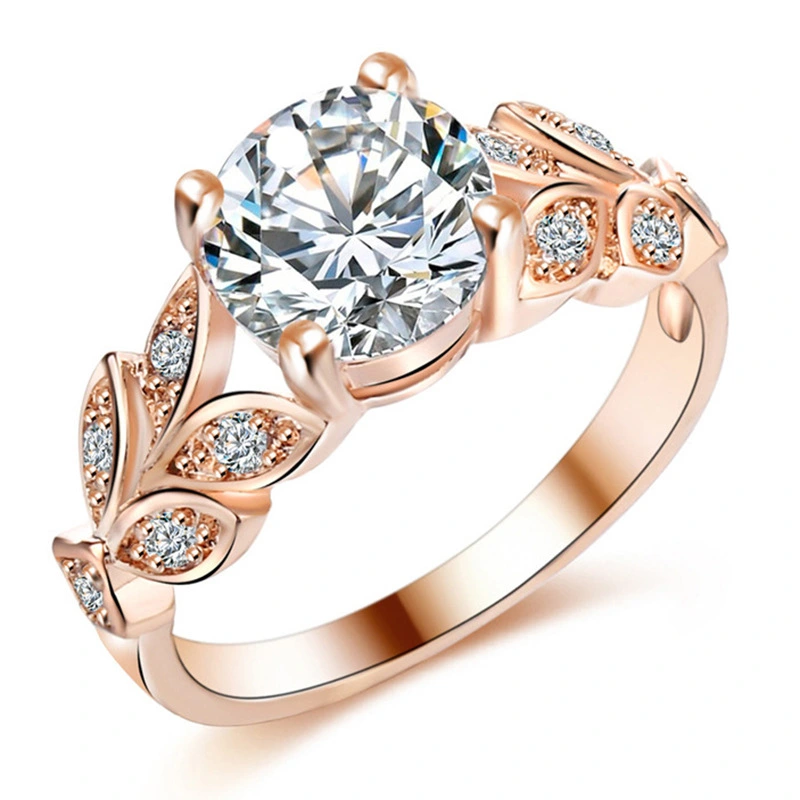 Zircon Bracelet leaf ring