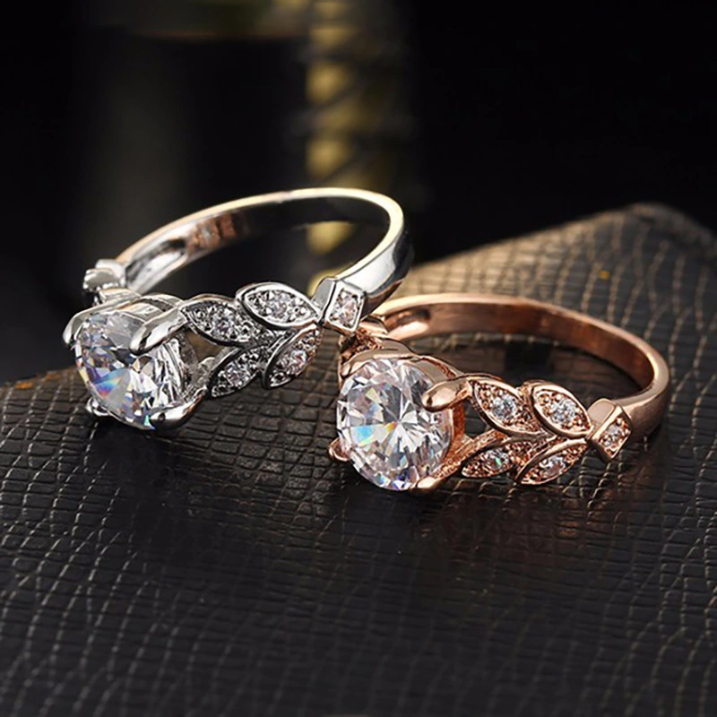 Zircon Bracelet leaf ring