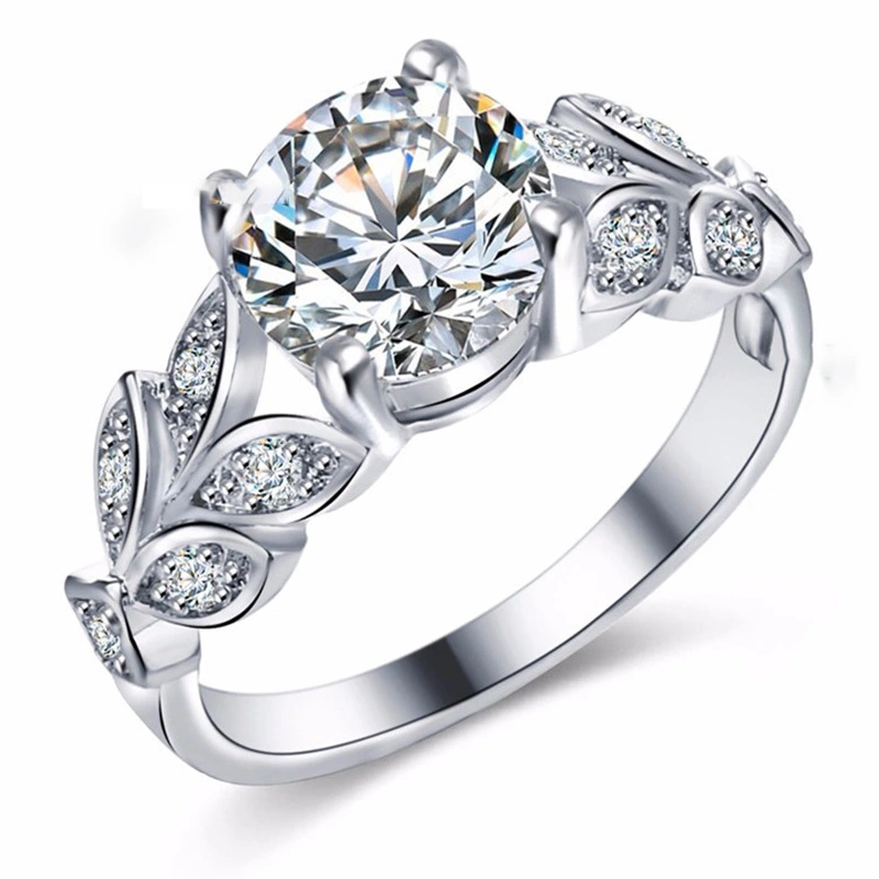 Zircon Bracelet leaf ring