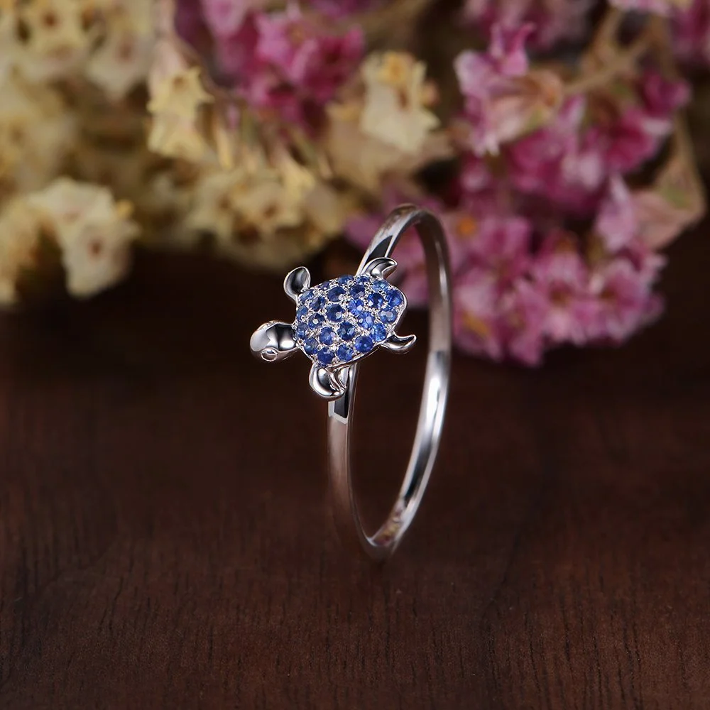 Full diamond tortoise ring