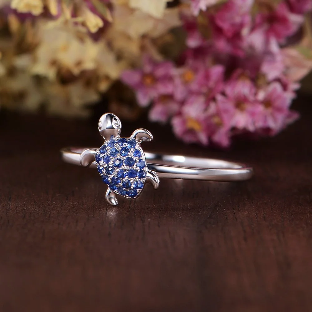 Full diamond tortoise ring