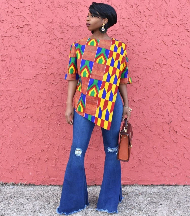 Irregular sleeve shirt casual loose style