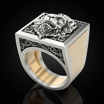 Lion two-piece ring