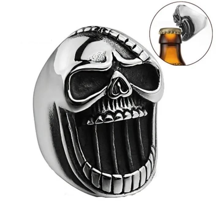 Fashion trend personality skull ring Punk style ring Factory direct