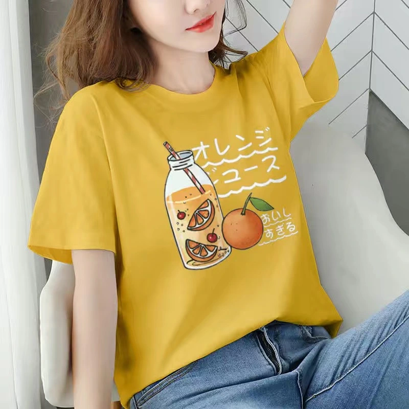 Women's printed loose and thin T-shirt top