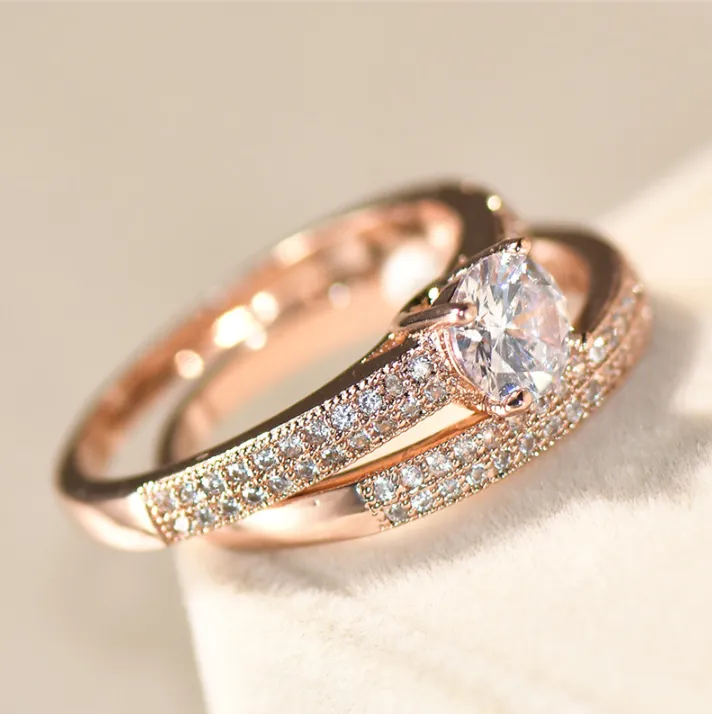 Micro-set ring or diamond engagement ring