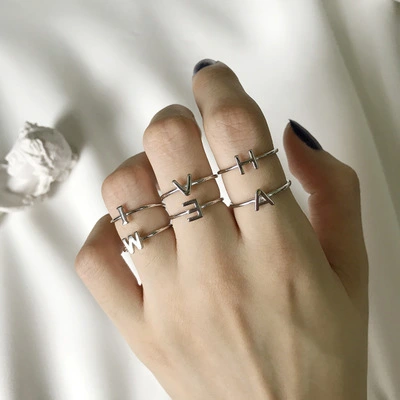 English letter ring