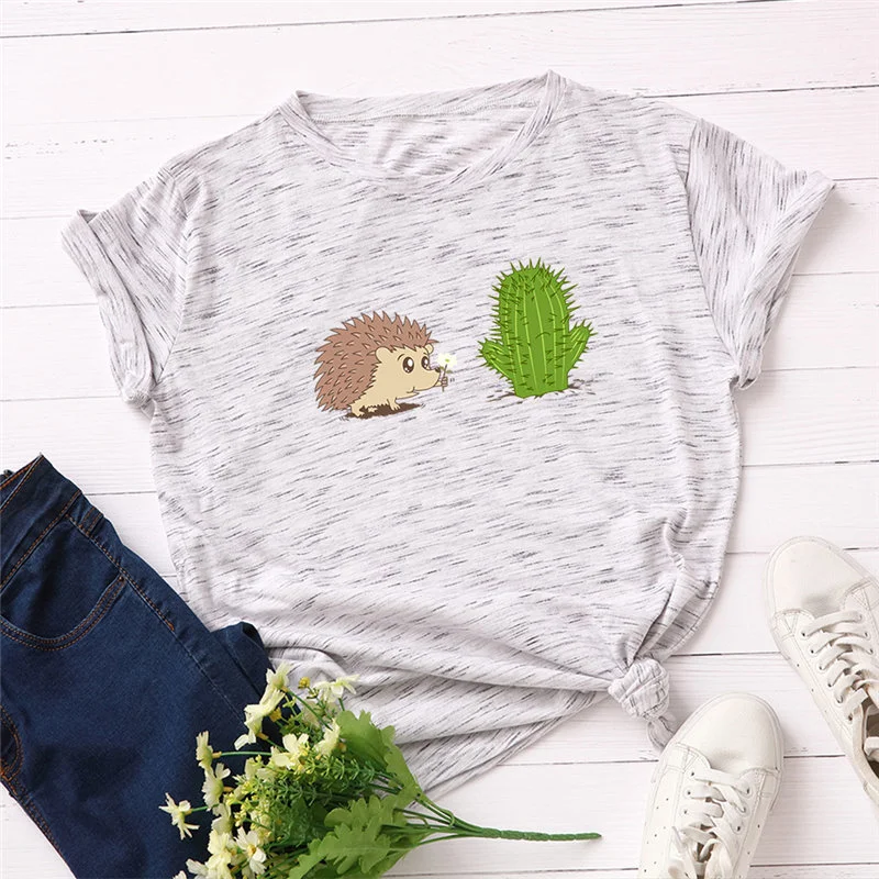 100% Cotton Ladies T-Shirt Plus Size High Quality Summer T-Shirt S-5XL