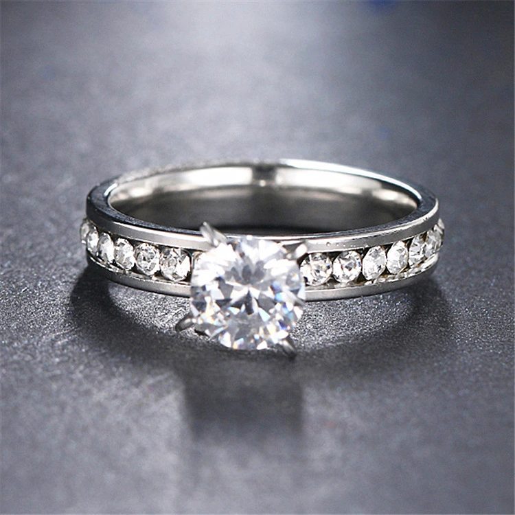 Women's fashion design full diamond ring