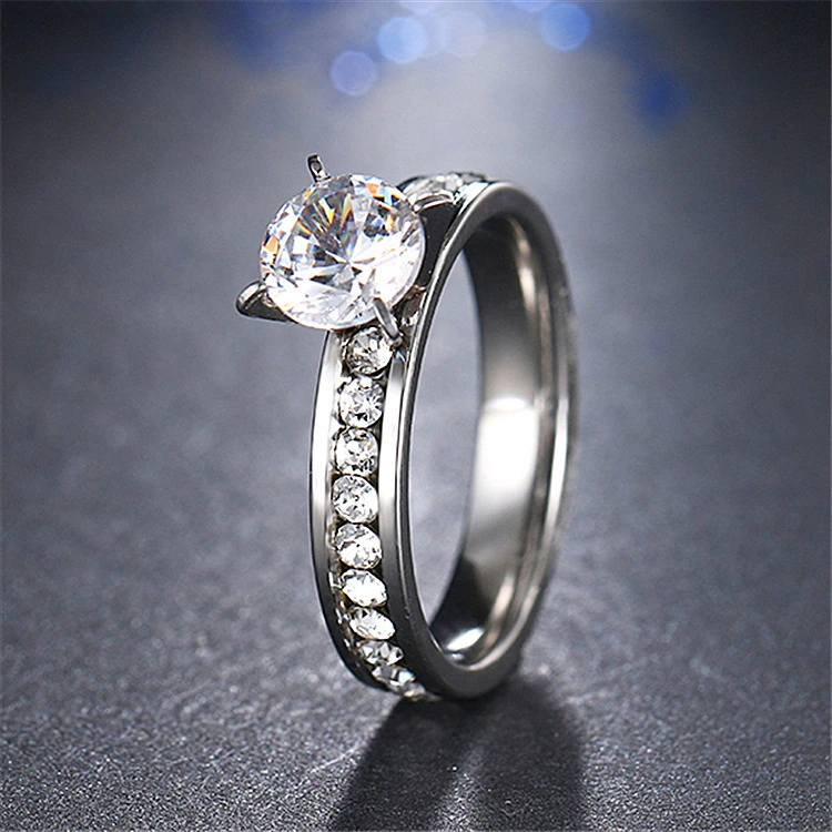 Women's fashion design full diamond ring