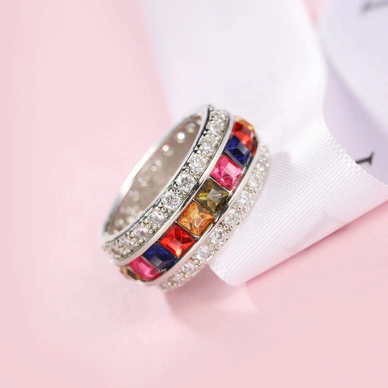 European and American Colored Zircon Ring