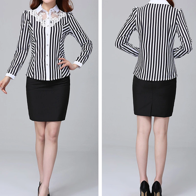 Oversized slim-fit striped base shirt