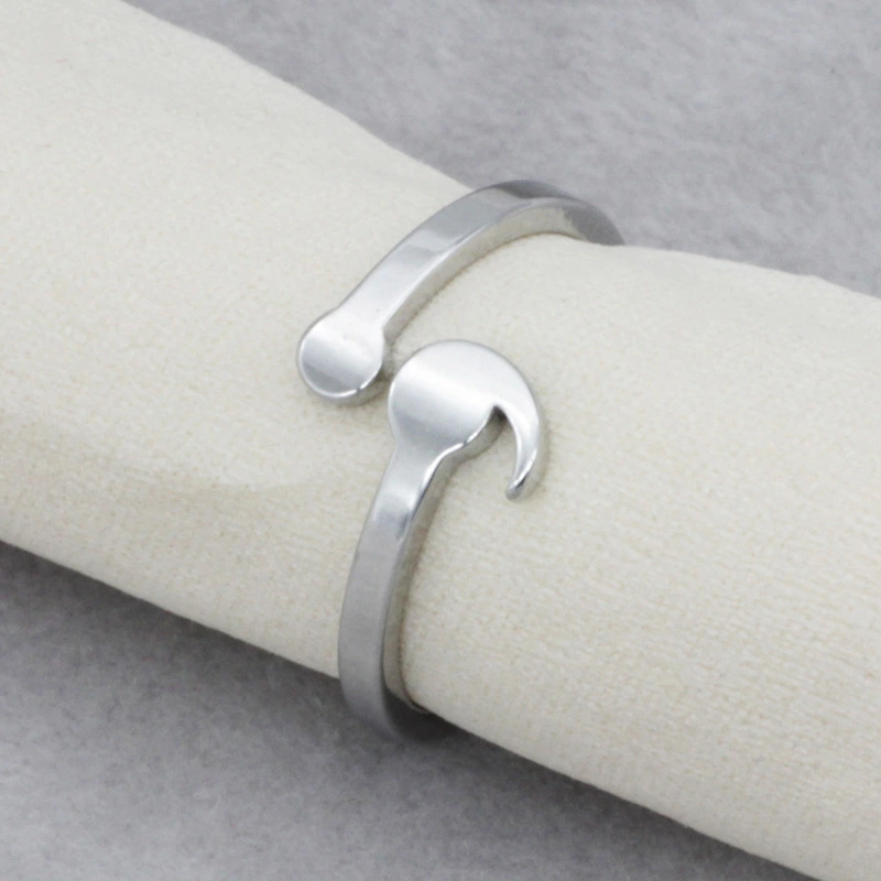 Stainless steel semicolon ring