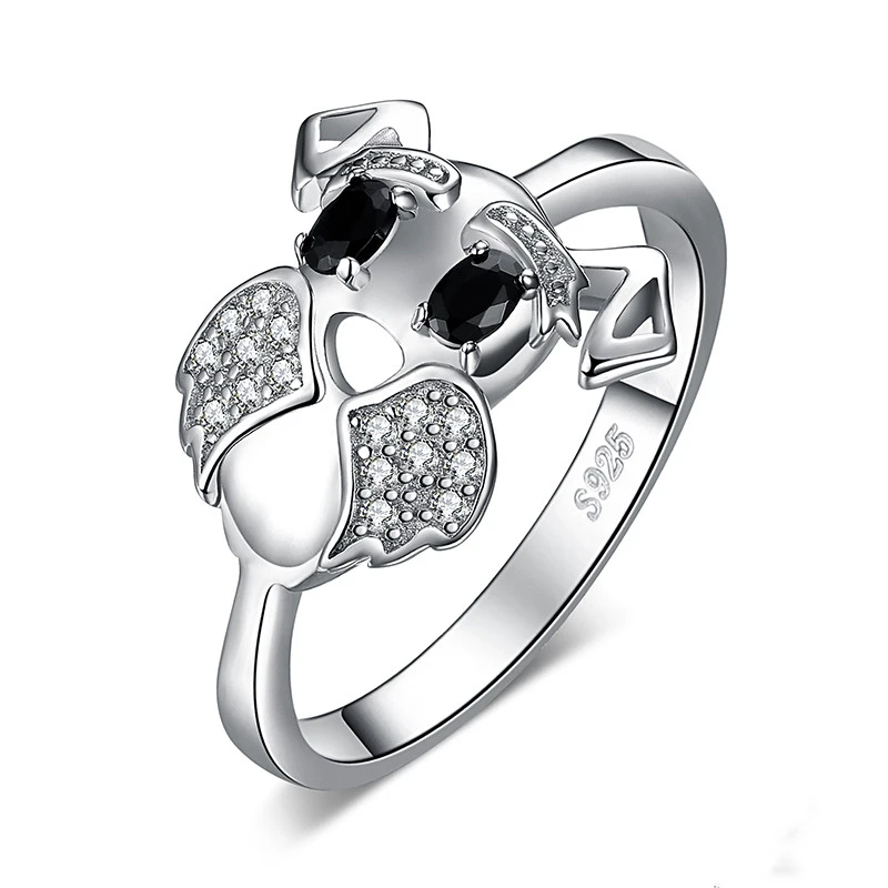 S925 silver cute puppy ring