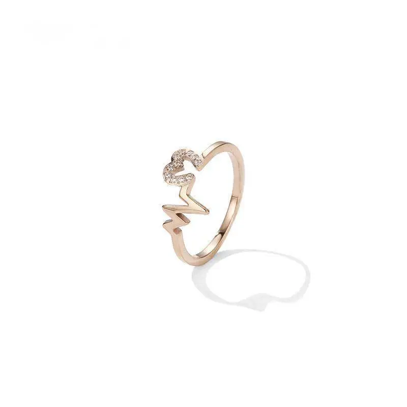 Pearl luxury geometric love ring