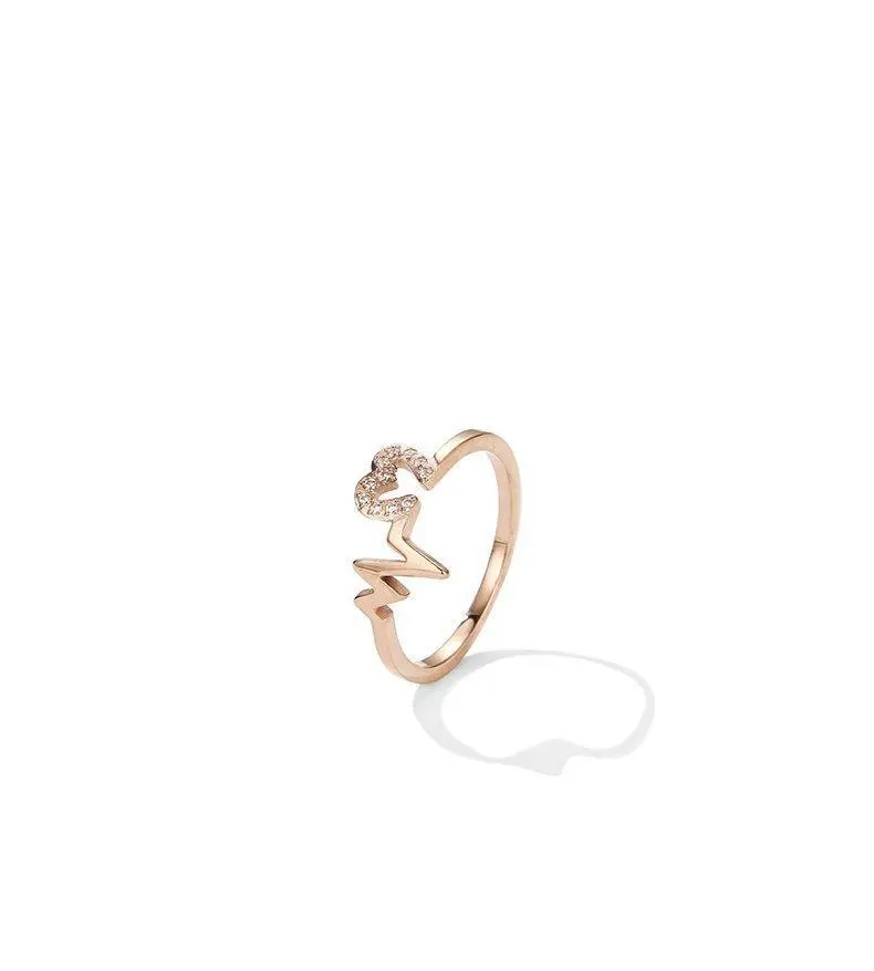 Pearl luxury geometric love ring