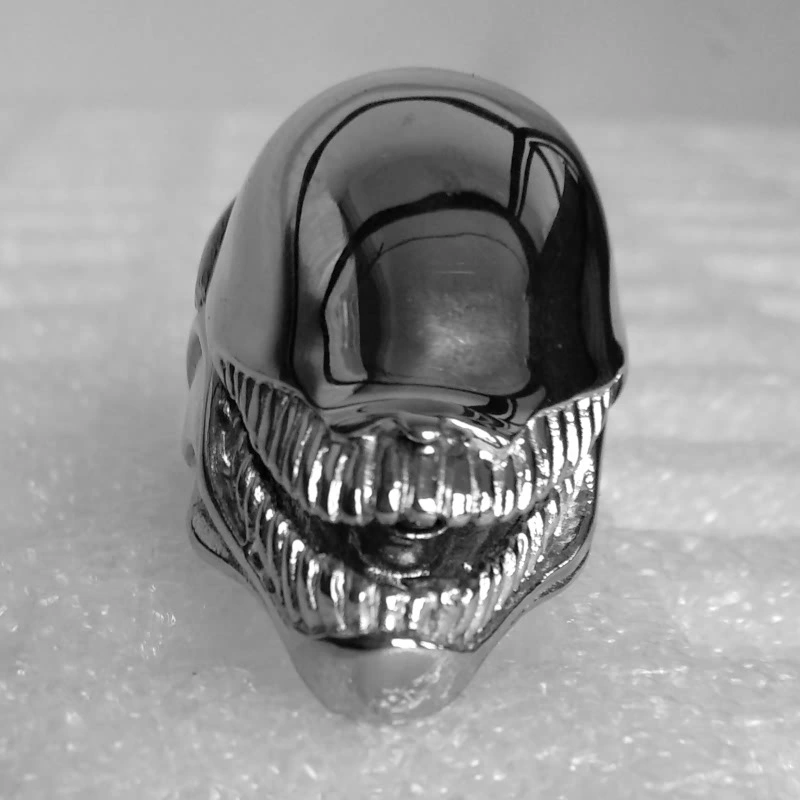 Domineering Men's Titanium Steel Punk Skull Ring