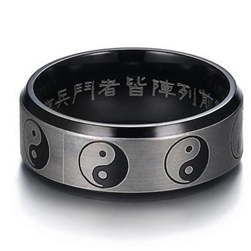 Men's stainless steel gossip ring