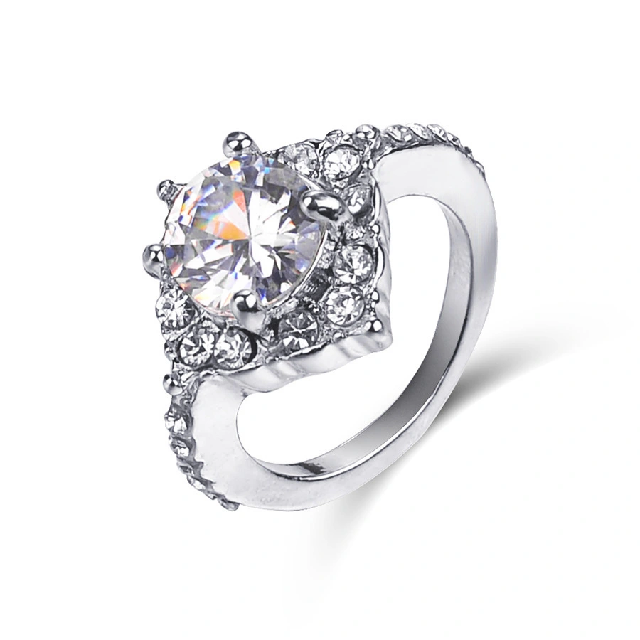 Popular zircon rhinestone crystal ring