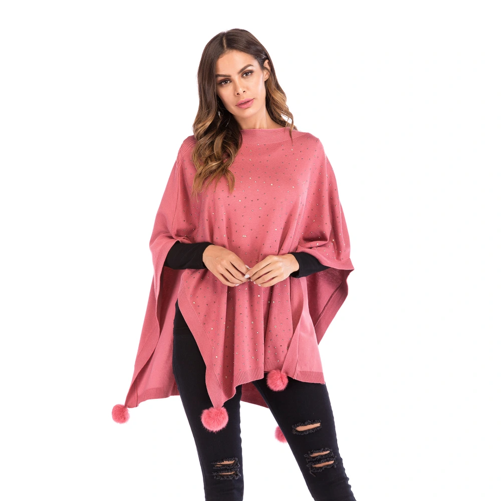 Women's loose shawl cloak seven points bat sleeve sweater