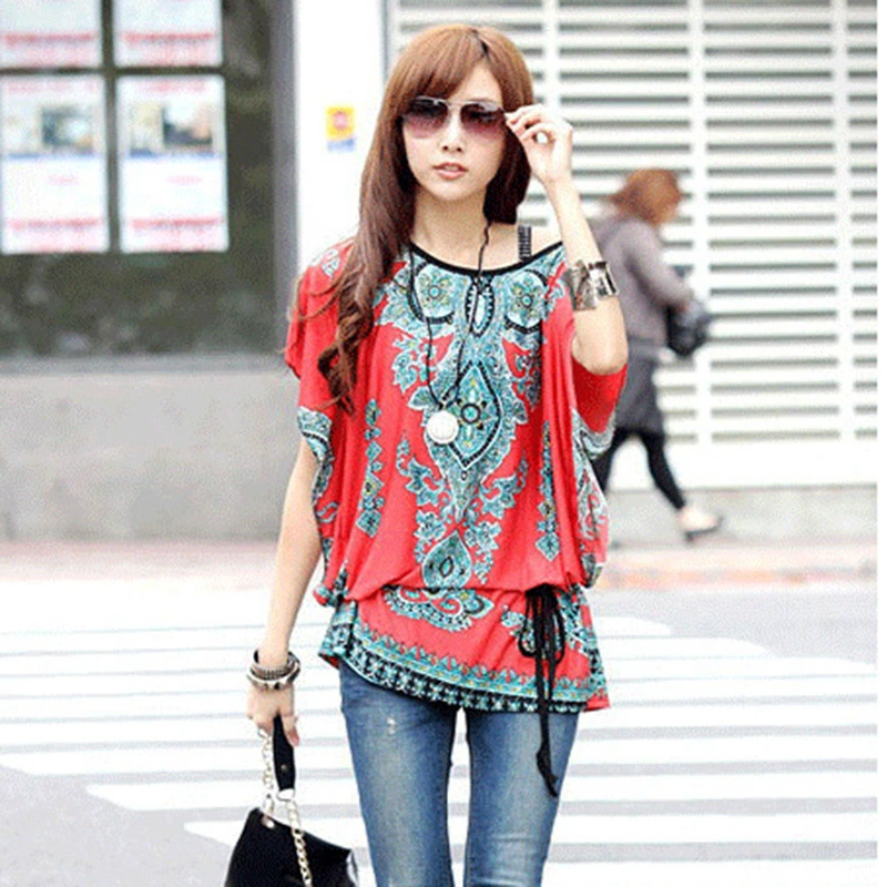 Oversized print top