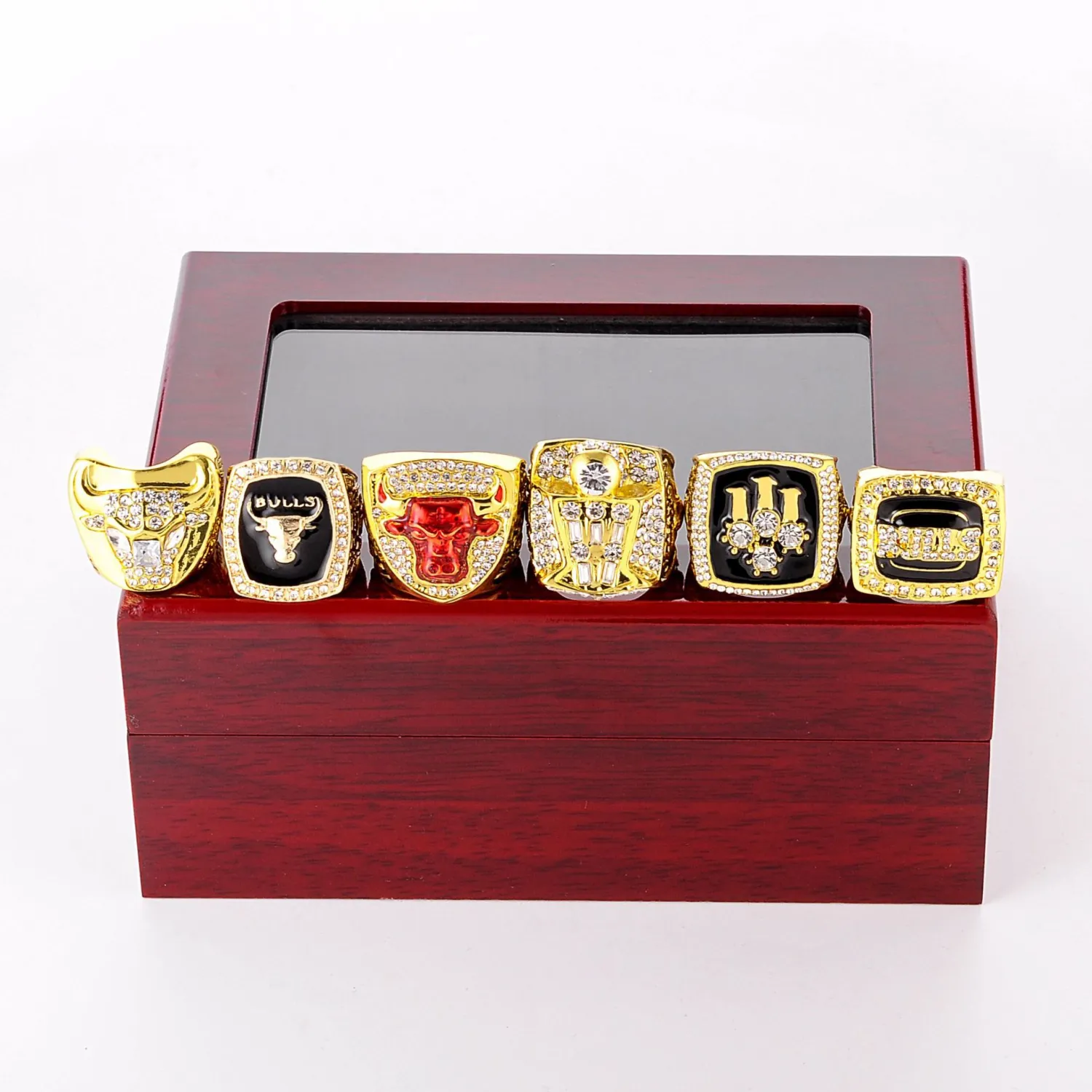 Chicago Bulls Total Men's Ring Wooden Box Set