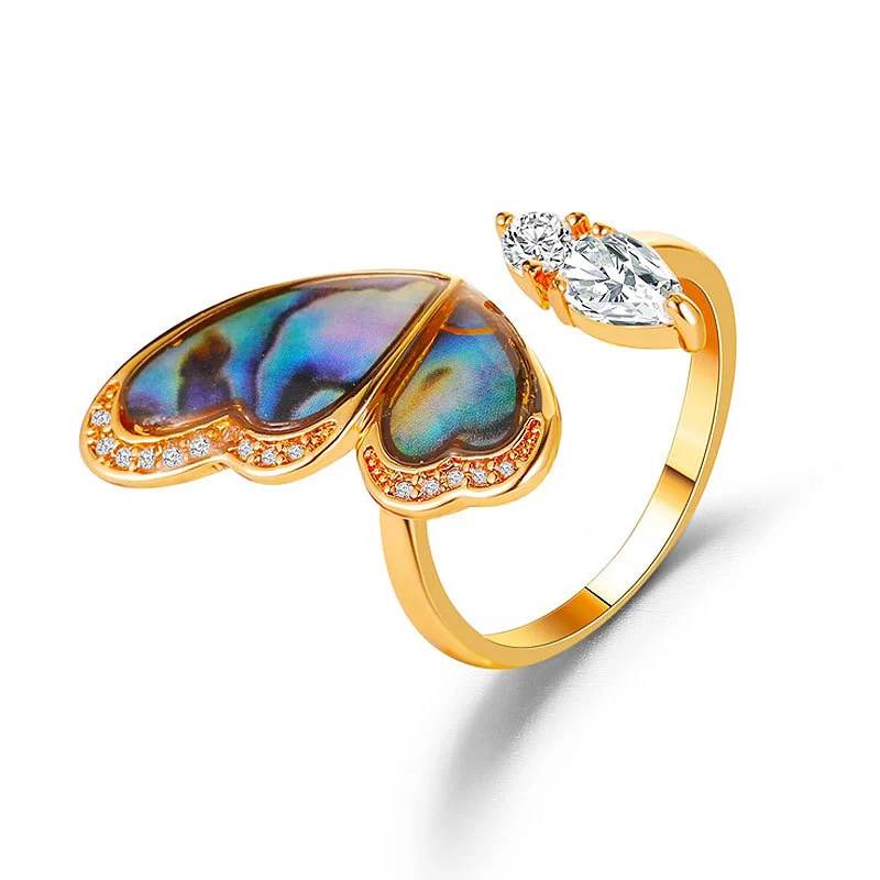 Ladies Seashell Wing Ring