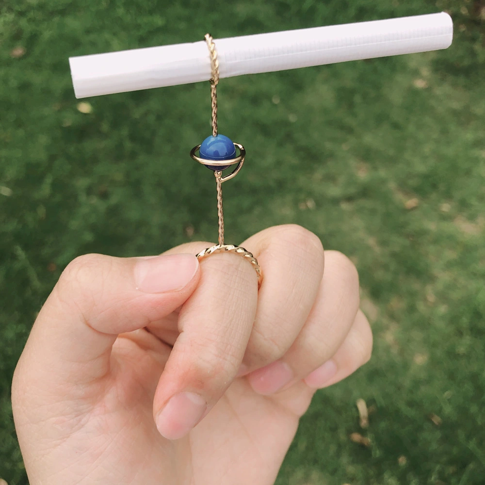 Cosmic planet stars cigarette holder ring