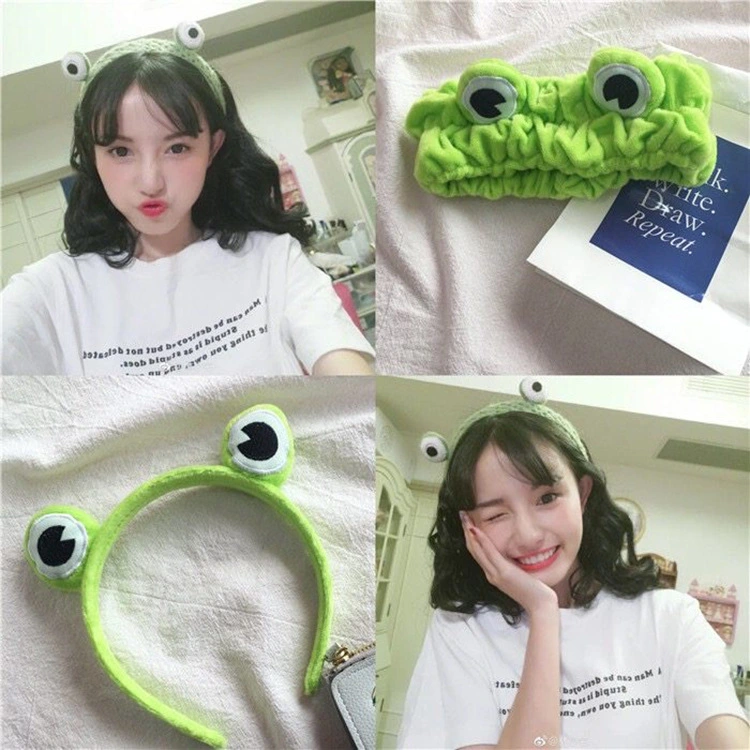 Girl Net Red Cartoon Cute Green Frog Headband Hair Band