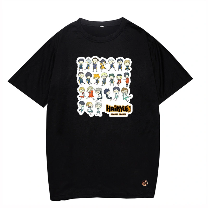 Round Neck Letter Printing Summer Plus Size Men's and Women's Short Sleeves