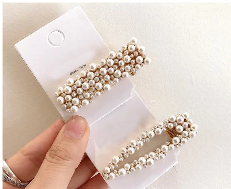 02.21 South Korea East Gate Delivery of the same Pearl Star Hair Clip Set NYU Geometric Pearl Edge Clip