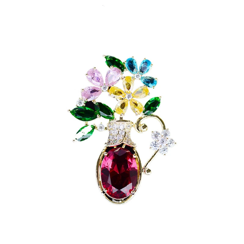 Creative Personality Vase Brooch Accessories Women