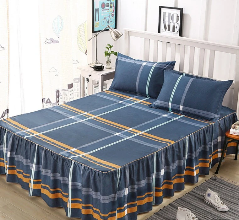 Three-piece bed skirt and bedspread