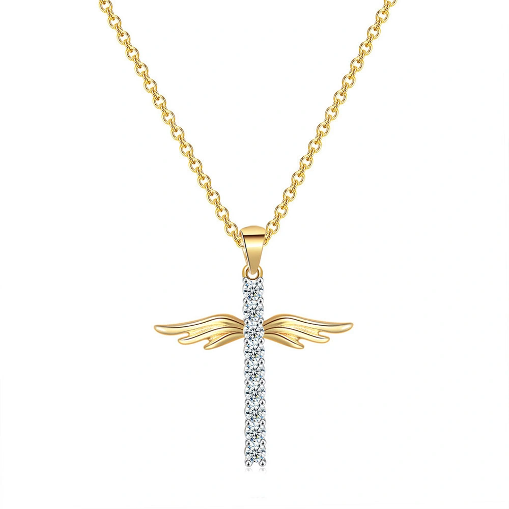 Angel Wings Cross Necklace