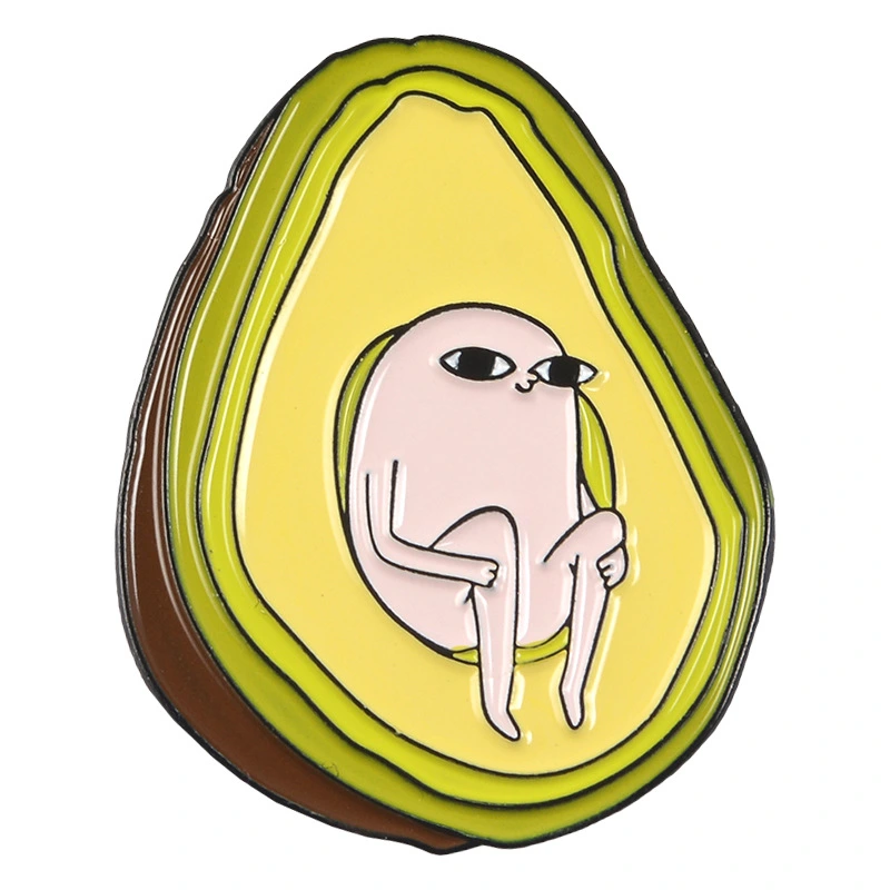 Creative Personality Monster Avocado Earth Cup Shape Badge