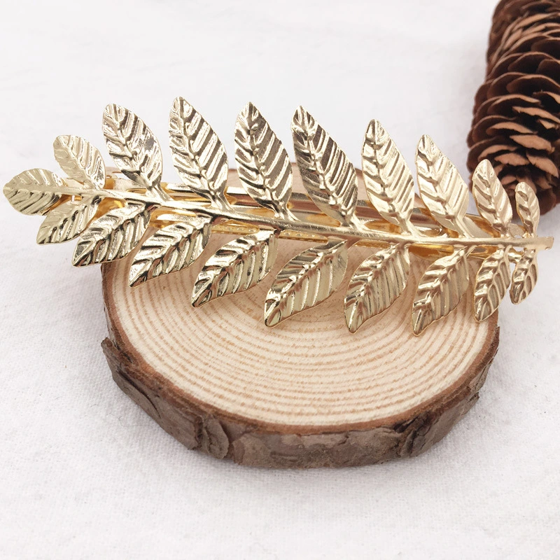 European And American Personality Retro Leaf Hairpin Elastic Ponytail Clip