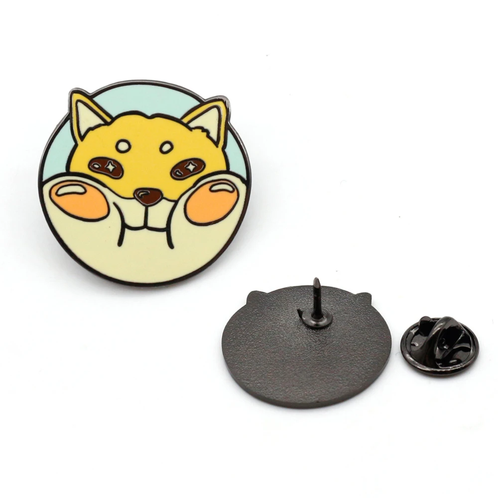 Cute Chubby Puppy Hard Enamel Pin Fashion