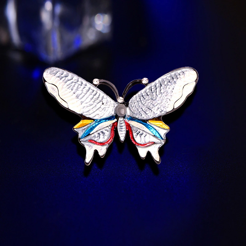 Women's Dripping Enamel Butterfly Brooch