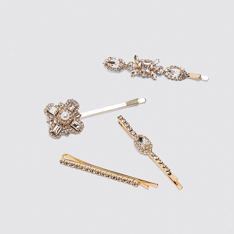 Japanese and Korean New Style Pearl Rhinestone Hairpin Women