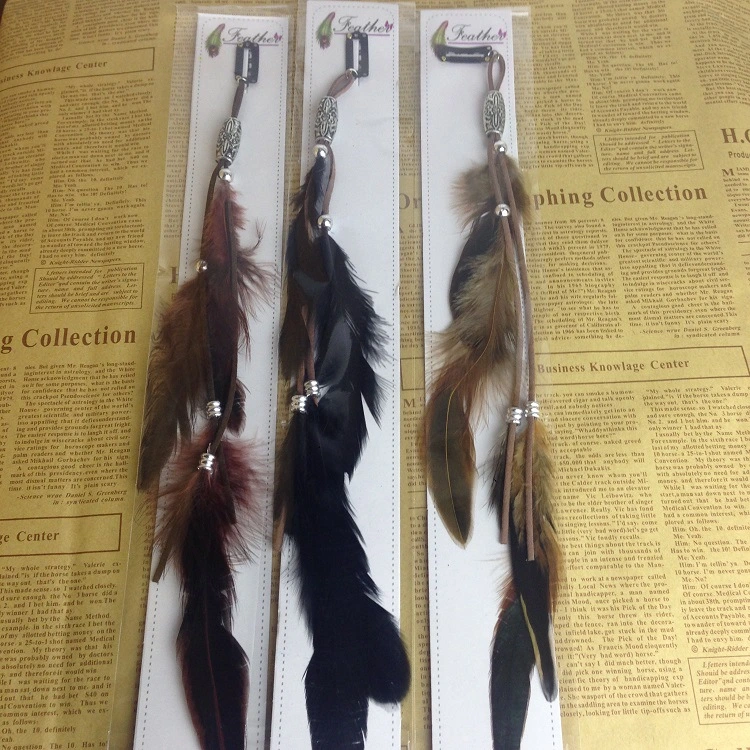 Indian Chicken Feather Hair Clip BB Clip Feather Jewelry Ethnic Style