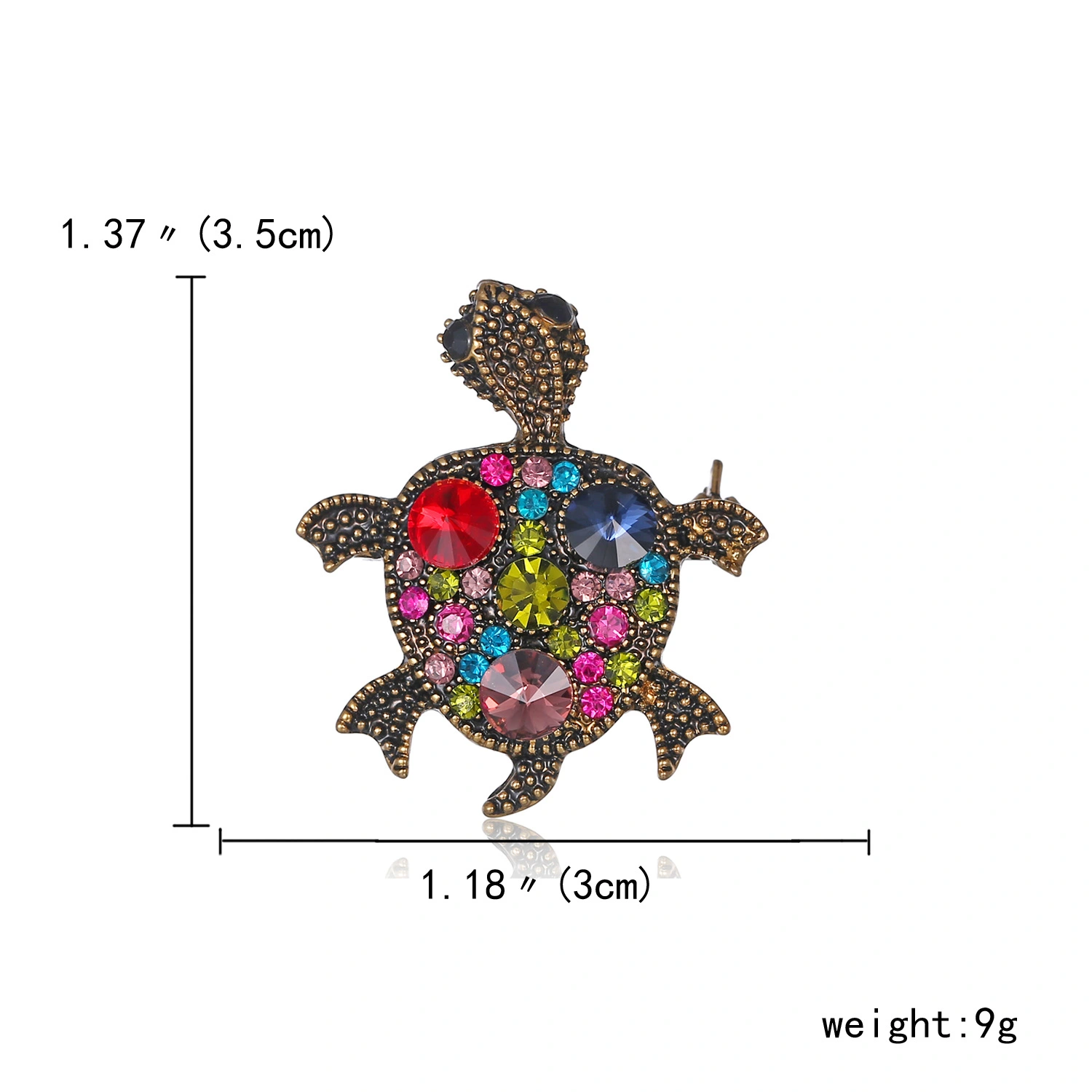Cute retro little tortoise brooch