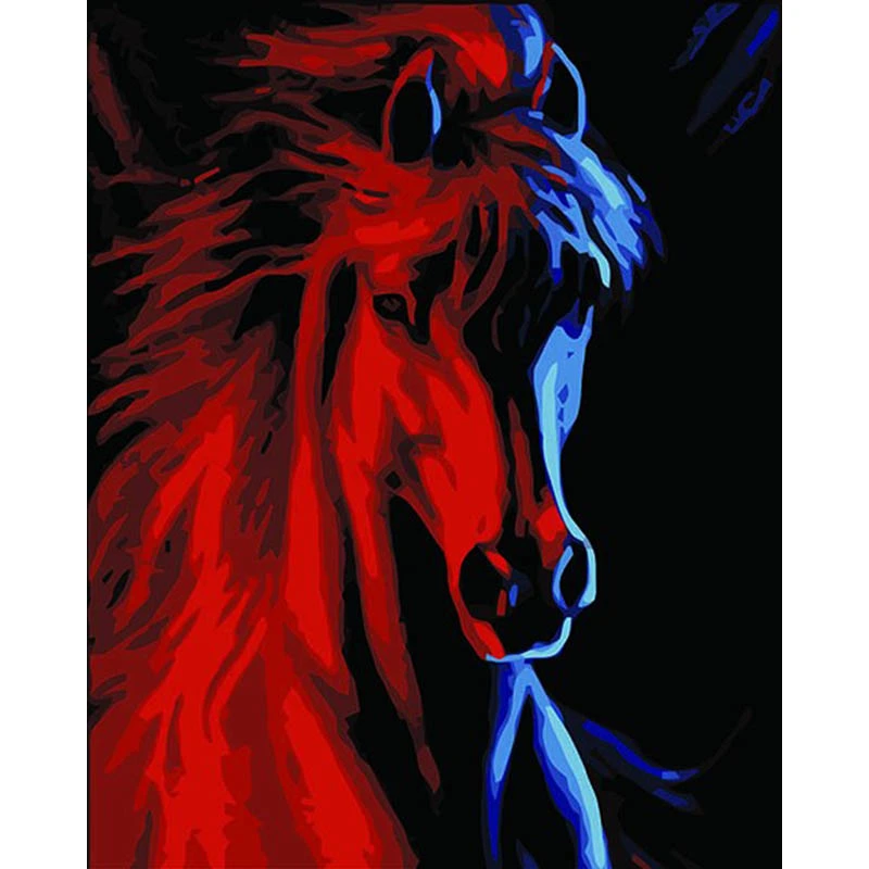 DIY Painting By Numbers on canvas Horse painting by numbers with acrylic paints new drop shipping