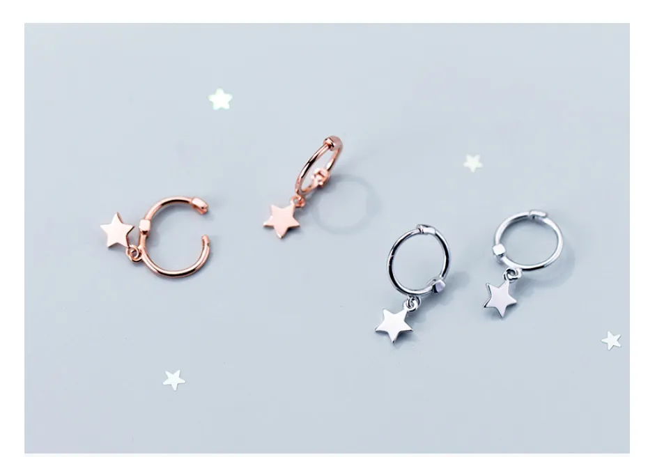 Pentagram ear ring star earrings