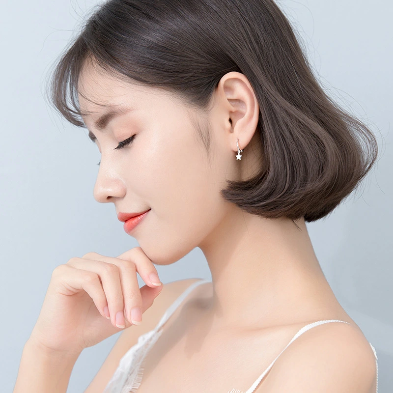Pentagram ear ring star earrings