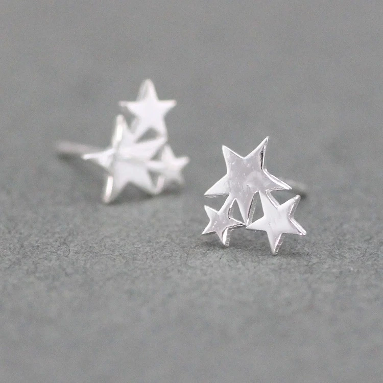 925 sterling silver Star Stud Earrings